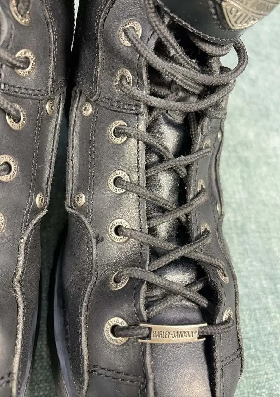 Harley-Davidson Men’s Leather Steel Toe Motorcycle Boots Size 12